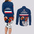 France Rugby Couples Matching Long Sleeve Bodycon Dress and Long Sleeve Button Shirts World Cup Allez Les Bleus 2023 Mascot - Wonder Print Shop