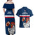 France Rugby Couples Matching Off Shoulder Maxi Dress and Hawaiian Shirt World Cup Allez Les Bleus 2023 Mascot - Wonder Print Shop