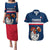 France Rugby Couples Matching Puletasi Dress and Hawaiian Shirt World Cup Allez Les Bleus 2023 Mascot - Wonder Print Shop