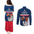 France Rugby Couples Matching Puletasi Dress and Long Sleeve Button Shirts World Cup Allez Les Bleus 2023 Mascot - Wonder Print Shop