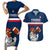 France Rugby Couples Matching Short Sleeve Bodycon Dress and Hawaiian Shirt World Cup Allez Les Bleus 2023 Mascot - Wonder Print Shop