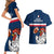 France Rugby Couples Matching Short Sleeve Bodycon Dress and Hawaiian Shirt World Cup Allez Les Bleus 2023 Mascot - Wonder Print Shop