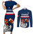 France Rugby Couples Matching Short Sleeve Bodycon Dress and Long Sleeve Button Shirts World Cup Allez Les Bleus 2023 Mascot - Wonder Print Shop