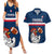 France Rugby Couples Matching Summer Maxi Dress and Hawaiian Shirt World Cup Allez Les Bleus 2023 Mascot - Wonder Print Shop