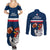 France Rugby Couples Matching Summer Maxi Dress and Long Sleeve Button Shirts World Cup Allez Les Bleus 2023 Mascot - Wonder Print Shop