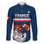 France Rugby Family Matching Long Sleeve Bodycon Dress and Hawaiian Shirt World Cup Allez Les Bleus 2023 Mascot - Wonder Print Shop