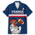 France Rugby Family Matching Mermaid Dress and Hawaiian Shirt World Cup Allez Les Bleus 2023 Mascot - Wonder Print Shop