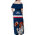 France Rugby Family Matching Off Shoulder Maxi Dress and Hawaiian Shirt World Cup Allez Les Bleus 2023 Mascot - Wonder Print Shop