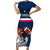 France Rugby Family Matching Short Sleeve Bodycon Dress and Hawaiian Shirt World Cup Allez Les Bleus 2023 Mascot - Wonder Print Shop