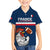 France Rugby Family Matching Short Sleeve Bodycon Dress and Hawaiian Shirt World Cup Allez Les Bleus 2023 Mascot - Wonder Print Shop