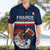 France Rugby Hawaiian Shirt World Cup Allez Les Bleus 2023 Mascot - Wonder Print Shop