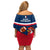 France Rugby Off Shoulder Short Dress World Cup Allez Les Bleus 2023 Mascot - Wonder Print Shop