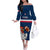 France Rugby Off The Shoulder Long Sleeve Dress World Cup Allez Les Bleus 2023 Mascot - Wonder Print Shop