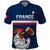 France Rugby Polo Shirt World Cup Allez Les Bleus 2023 Mascot - Wonder Print Shop