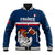 Custom France Rugby Baseball Jacket World Cup Allez Les Bleus 2023 Mascot - Wonder Print Shop