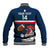 Custom France Rugby Baseball Jacket World Cup Allez Les Bleus 2023 Mascot - Wonder Print Shop