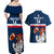 Custom France Rugby Couples Matching Off Shoulder Maxi Dress and Hawaiian Shirt World Cup Allez Les Bleus 2023 Mascot - Wonder Print Shop