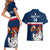 Custom France Rugby Couples Matching Short Sleeve Bodycon Dress and Hawaiian Shirt World Cup Allez Les Bleus 2023 Mascot - Wonder Print Shop