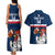 Custom France Rugby Couples Matching Tank Maxi Dress and Hawaiian Shirt World Cup Allez Les Bleus 2023 Mascot - Wonder Print Shop