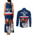 Custom France Rugby Couples Matching Tank Maxi Dress and Long Sleeve Button Shirts World Cup Allez Les Bleus 2023 Mascot - Wonder Print Shop