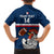 Custom France Rugby Family Matching Short Sleeve Bodycon Dress and Hawaiian Shirt World Cup Allez Les Bleus 2023 Mascot - Wonder Print Shop