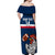 Custom France Rugby Off Shoulder Maxi Dress World Cup Allez Les Bleus 2023 Mascot - Wonder Print Shop