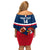 Custom France Rugby Off Shoulder Short Dress World Cup Allez Les Bleus 2023 Mascot - Wonder Print Shop