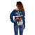 Custom France Rugby Off Shoulder Sweater World Cup Allez Les Bleus 2023 Mascot - Wonder Print Shop