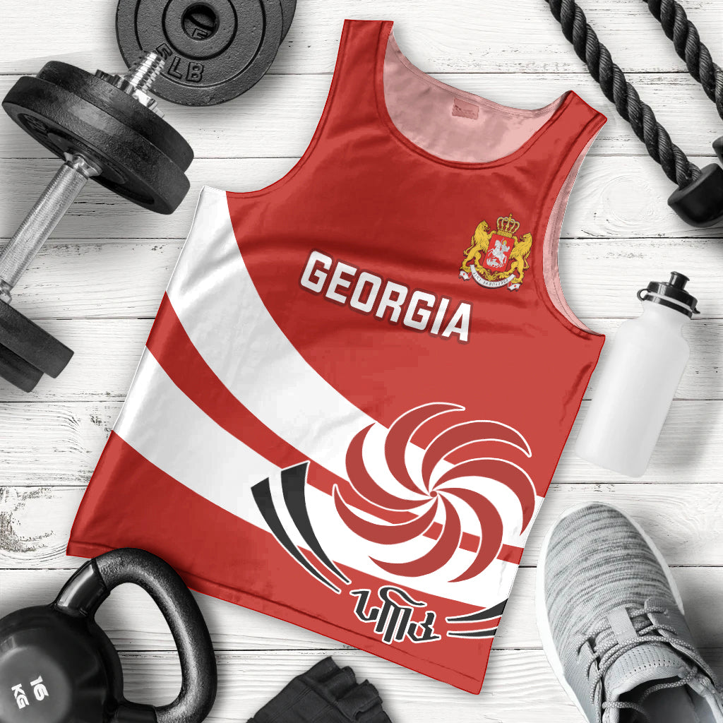 Georgia Rugby Men Tank Top 2023 Go Lelos Curves Style - Wonder Print Shop