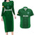 Ireland Rugby Couples Matching Long Sleeve Bodycon Dress and Hawaiian Shirt 2023 Go Shamrock World Cup Irish Celtic Pattern - Wonder Print Shop