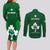 Ireland Rugby Couples Matching Long Sleeve Bodycon Dress and Long Sleeve Button Shirts 2023 Go Shamrock World Cup Irish Celtic Pattern - Wonder Print Shop