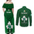 Ireland Rugby Couples Matching Off Shoulder Maxi Dress and Long Sleeve Button Shirts 2023 Go Shamrock World Cup Irish Celtic Pattern - Wonder Print Shop