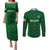 Ireland Rugby Couples Matching Puletasi Dress and Long Sleeve Button Shirts 2023 Go Shamrock World Cup Irish Celtic Pattern - Wonder Print Shop