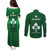 Ireland Rugby Couples Matching Puletasi Dress and Long Sleeve Button Shirts 2023 Go Shamrock World Cup Irish Celtic Pattern - Wonder Print Shop