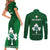 Ireland Rugby Couples Matching Short Sleeve Bodycon Dress and Long Sleeve Button Shirts 2023 Go Shamrock World Cup Irish Celtic Pattern - Wonder Print Shop