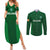 Ireland Rugby Couples Matching Summer Maxi Dress and Long Sleeve Button Shirts 2023 Go Shamrock World Cup Irish Celtic Pattern - Wonder Print Shop