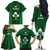 Ireland Rugby Family Matching Off Shoulder Long Sleeve Dress and Hawaiian Shirt 2023 Go Shamrock World Cup Irish Celtic Pattern - Wonder Print Shop