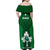 Ireland Rugby Family Matching Off Shoulder Maxi Dress and Hawaiian Shirt 2023 Go Shamrock World Cup Irish Celtic Pattern - Wonder Print Shop