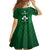 Ireland Rugby Family Matching Off Shoulder Short Dress and Hawaiian Shirt 2023 Go Shamrock World Cup Irish Celtic Pattern - Wonder Print Shop