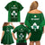 Ireland Rugby Family Matching Off Shoulder Short Dress and Hawaiian Shirt 2023 Go Shamrock World Cup Irish Celtic Pattern - Wonder Print Shop