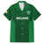 Ireland Rugby Family Matching Off Shoulder Short Dress and Hawaiian Shirt 2023 Go Shamrock World Cup Irish Celtic Pattern - Wonder Print Shop