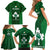 Ireland Rugby Family Matching Short Sleeve Bodycon Dress and Hawaiian Shirt 2023 Go Shamrock World Cup Irish Celtic Pattern - Wonder Print Shop