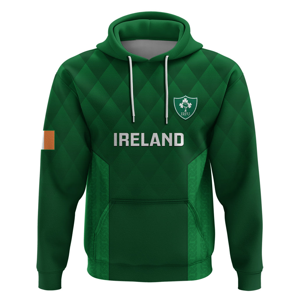 Ireland Rugby Hoodie 2023 Go Shamrock World Cup Irish Celtic Pattern - Wonder Print Shop