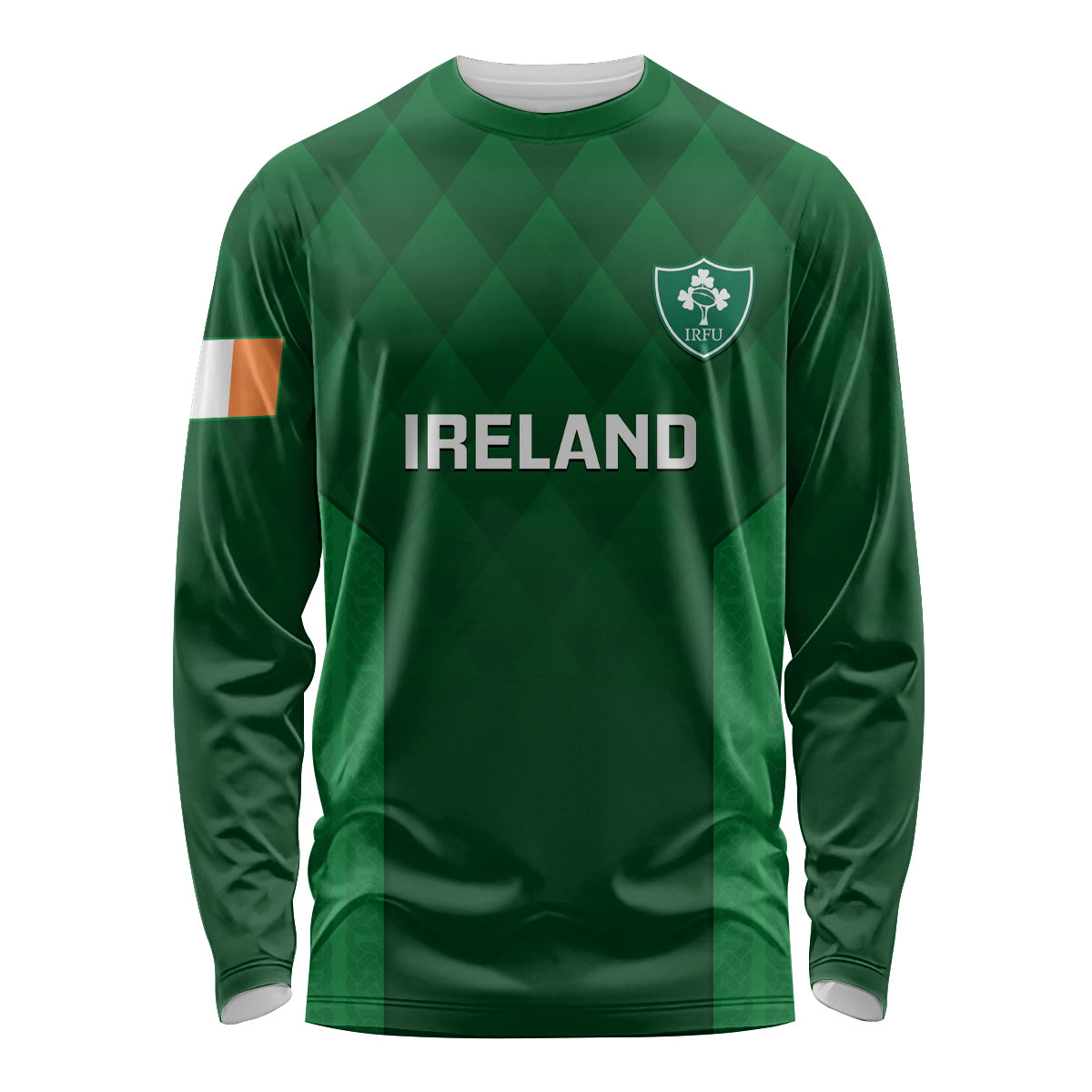 Ireland Rugby Long Sleeve Shirt 2023 Go Irish Shamrock World Cup - Wonder Print Shop