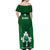 Ireland Rugby Off Shoulder Maxi Dress 2023 Go Shamrock World Cup Irish Celtic Pattern - Wonder Print Shop