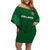 Ireland Rugby Off Shoulder Short Dress 2023 Go Shamrock World Cup Irish Celtic Pattern - Wonder Print Shop