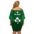 Ireland Rugby Off Shoulder Short Dress 2023 Go Shamrock World Cup Irish Celtic Pattern - Wonder Print Shop