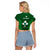 Ireland Rugby Raglan Cropped T Shirt 2023 Go Shamrock World Cup Irish Celtic Pattern - Wonder Print Shop