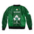 Ireland Rugby Sleeve Zip Bomber Jacket 2023 Go Shamrock World Cup Irish Celtic Pattern - Wonder Print Shop