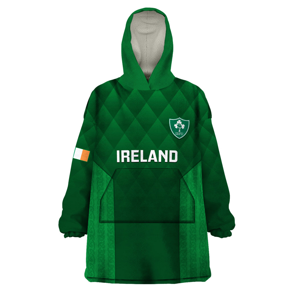 ireland-rugby-wearable-blanket-hoodie-2023-go-shamrock-world-cup-irish-celtic-pattern